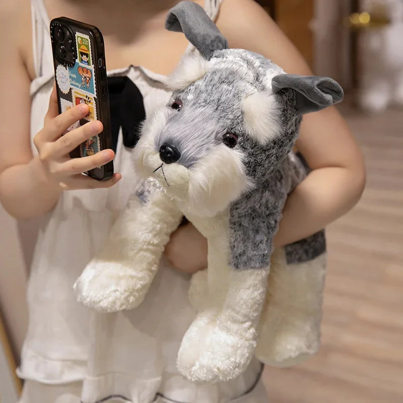 Cute Plush Dog Toy High Quality White Schnauzer Doll About 22/30/40cm Plush Birthday Gift