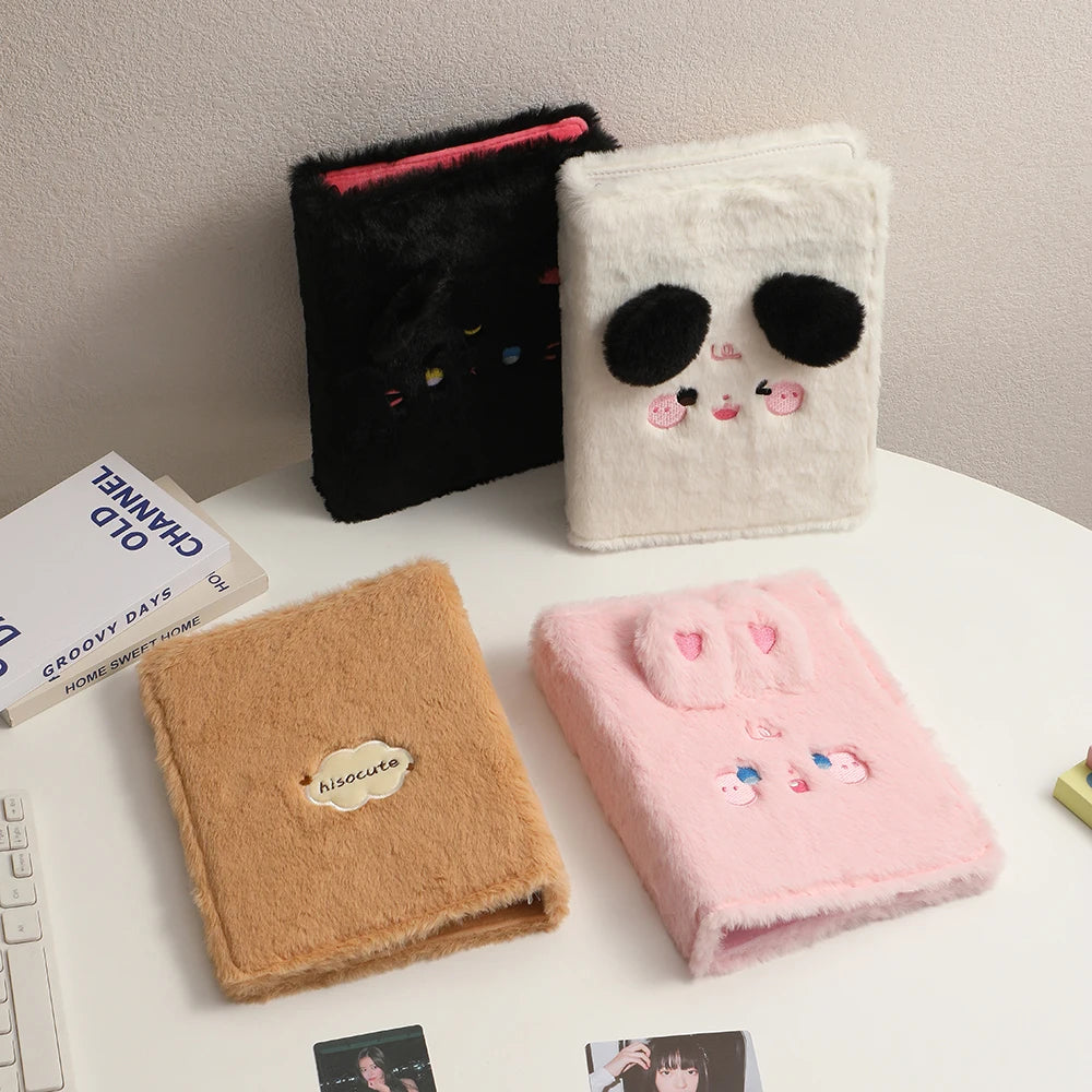 A5 Plush Binder Book  Photos Album 10 Pages Photocard Collect Cute Idol Journal Cover Replaceable Storage School Supplies