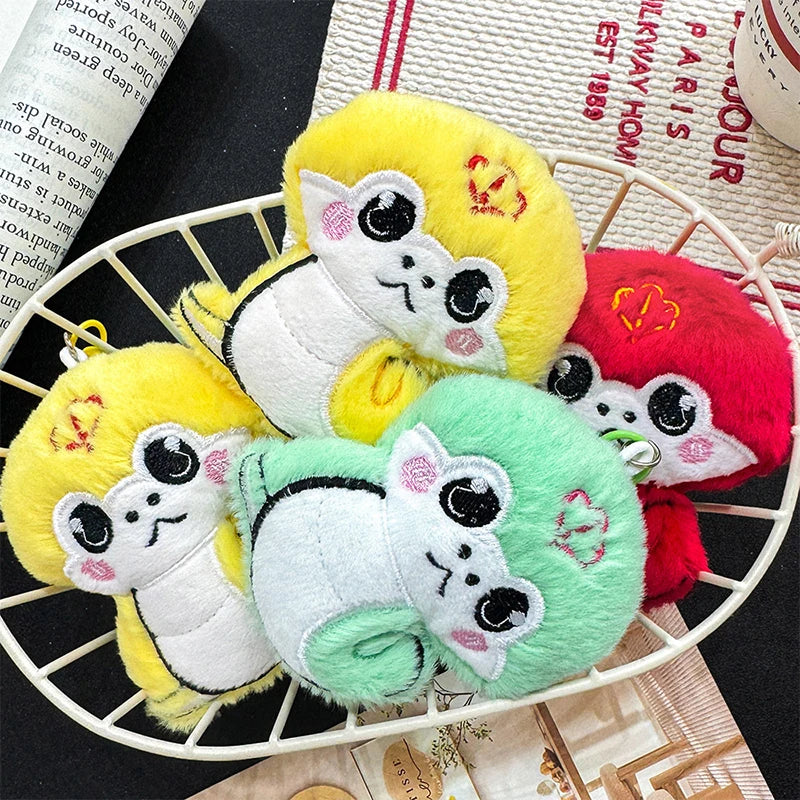 Chinese Style Cute Zodiac Snake Plush Keychain Cartoon Snake Pendant Keychain Bag Decoration Fashion Creative Snake Brooch