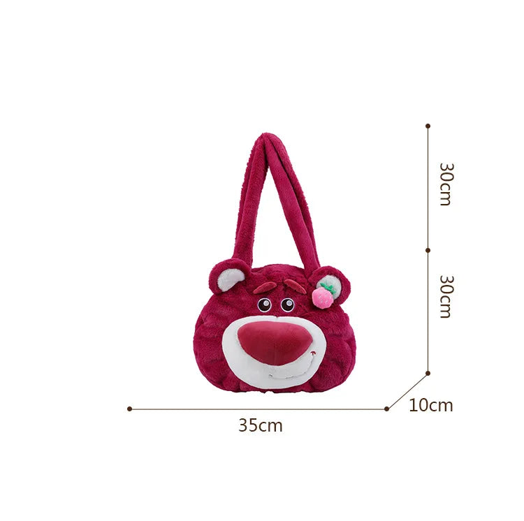 Sanrio Kuromi Plush Handbag Cute Shoulder Bag for Women Y2K Bag Kawaii Cotton Plush Large Capacity Student Backpack Girl Gift