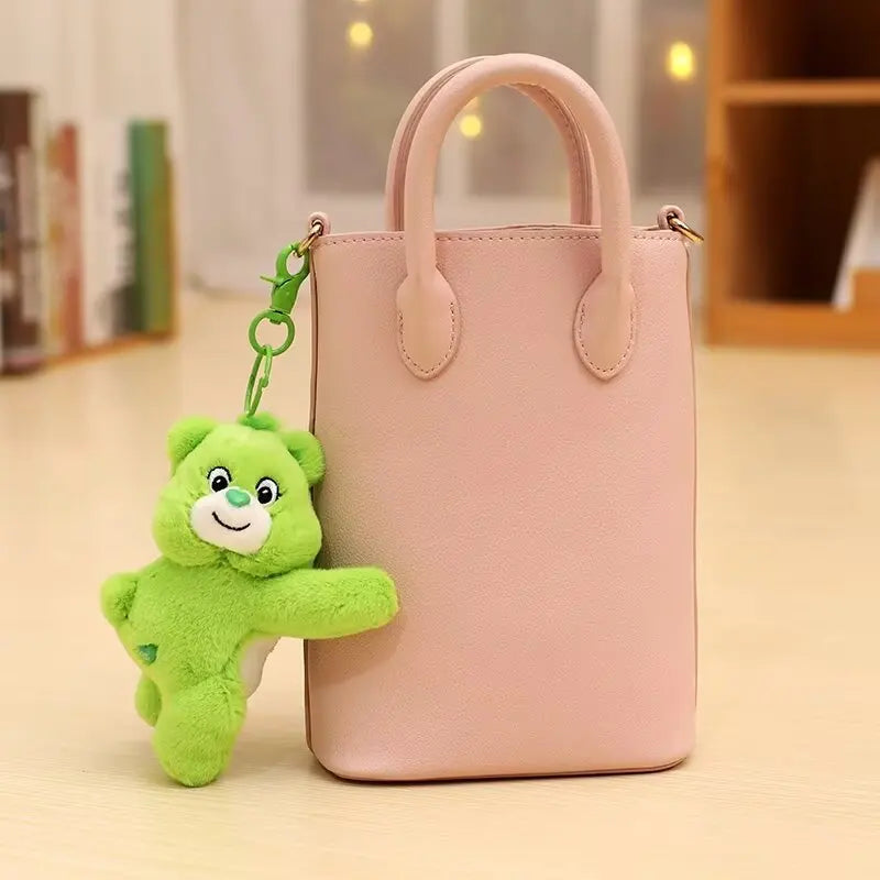 Care Bears Plush Lovely Rainbow Bear Stuffed Pendant Teddy Bear Peluche Keychain Kawaii Backpack Decor Kids Birthday Xmas Gifts