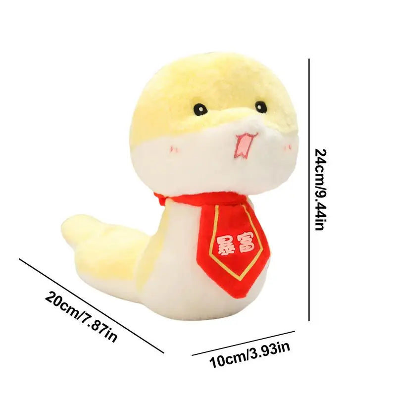 2025 Year Of The Snake Stuffed Chinese Snake Plush With Removable Bowtie Snake Plush Toy Snake Stuffed Toy Chinese New Year