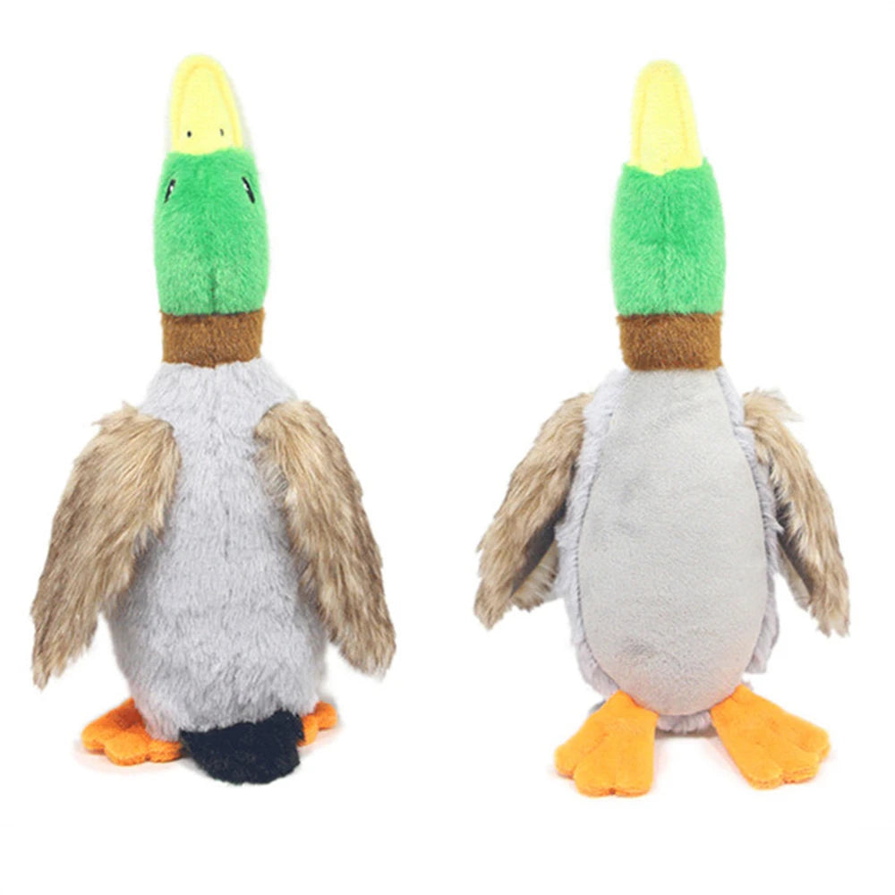 Plush Duck Sound Toy for Teething Dogs - Provides Hours of Fun and Soothing Comfort, Pet Interactive Grinding Teeth Squeaky Toy