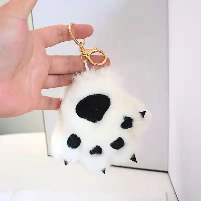 Tiger Paw Keychain Cute Stuffed Tiger Paw Keychain Portable Cartoon Paw Plush Backpack Decorative Charm For Thanksgiving Easter