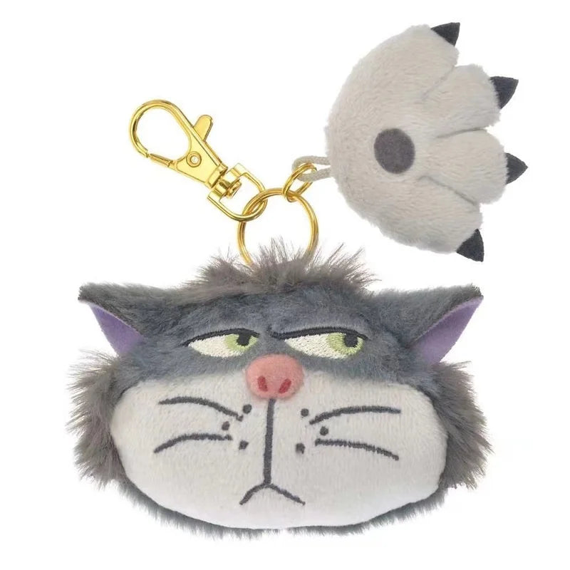 7CM Kawaii Disney Cartoon Plush Keychain Marie Judy Nick NEW Plush Series knapsack Pendant Plush Doll Christmas gift Ornament