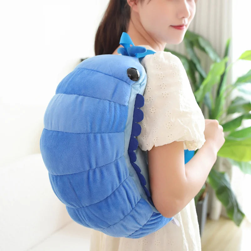 Simulation Insect Backpack Plush Toys Soft Stuffed Cartoon Doll Watermelon Worm Animal Toy Creative Gift for Children Kids Girls