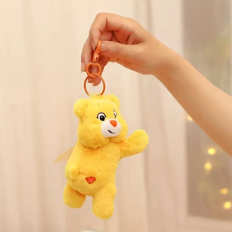 Care Bears Plush Lovely Rainbow Bear Stuffed Pendant Teddy Bear Peluche Keychain Kawaii Backpack Decor Kids Birthday Xmas Gifts