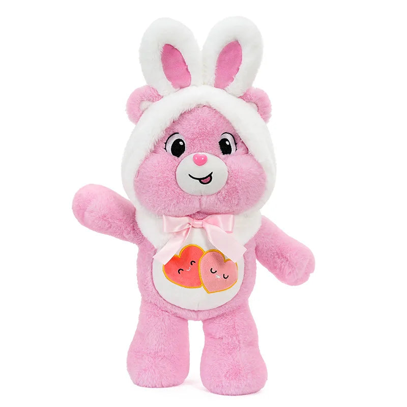 MINISO New Carebears Anime Plush Toys With Rabbit Hat Cute Kawaii Creative Doll Room Decoration Ornament Cartoon Birthday Gift