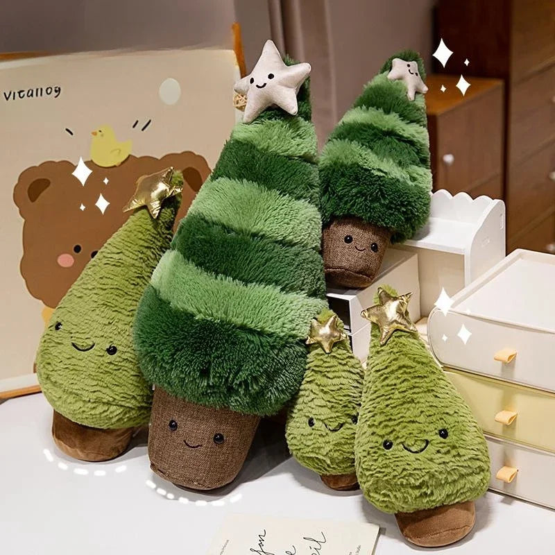 New Cartoon Christmas Series Plush Doll Christmas Tree Elk Scarf Snowman Plush Toy Home Decoration for Girls Holiday Xmas Gifts