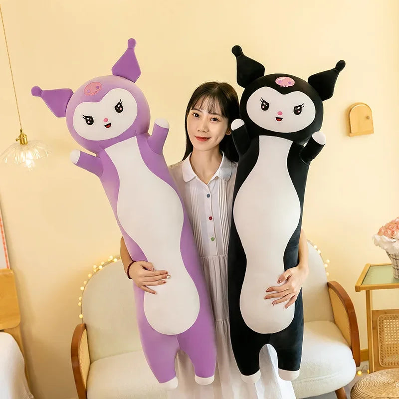 70cm Cute Sanrio Kuromi Plush Toy Kawaii Little Devil Long Sleep Pillow Cartoon Large Size Bed Plush Soft Stuffed Doll Kid Gifts