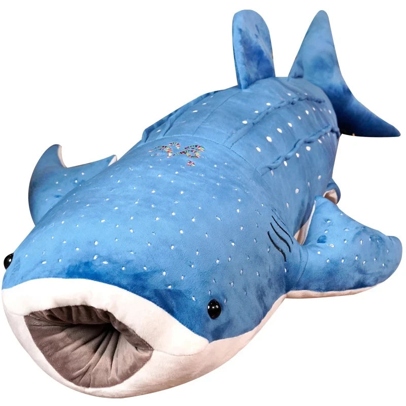 50/100CM New Cartoon Blue Shark Stuffed Plush Toys Big Fish Whale Baby Soft Animal Pillow Dolls Children Birthday Gifts