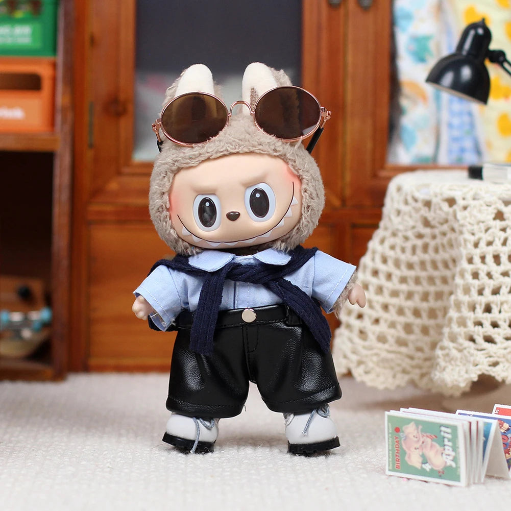 Mini Plush Doll'S Clothes Outfit Accessories For Korea Kpop Exo Labubu Idol V1 V2 Executive Travel Package Clothing Gift