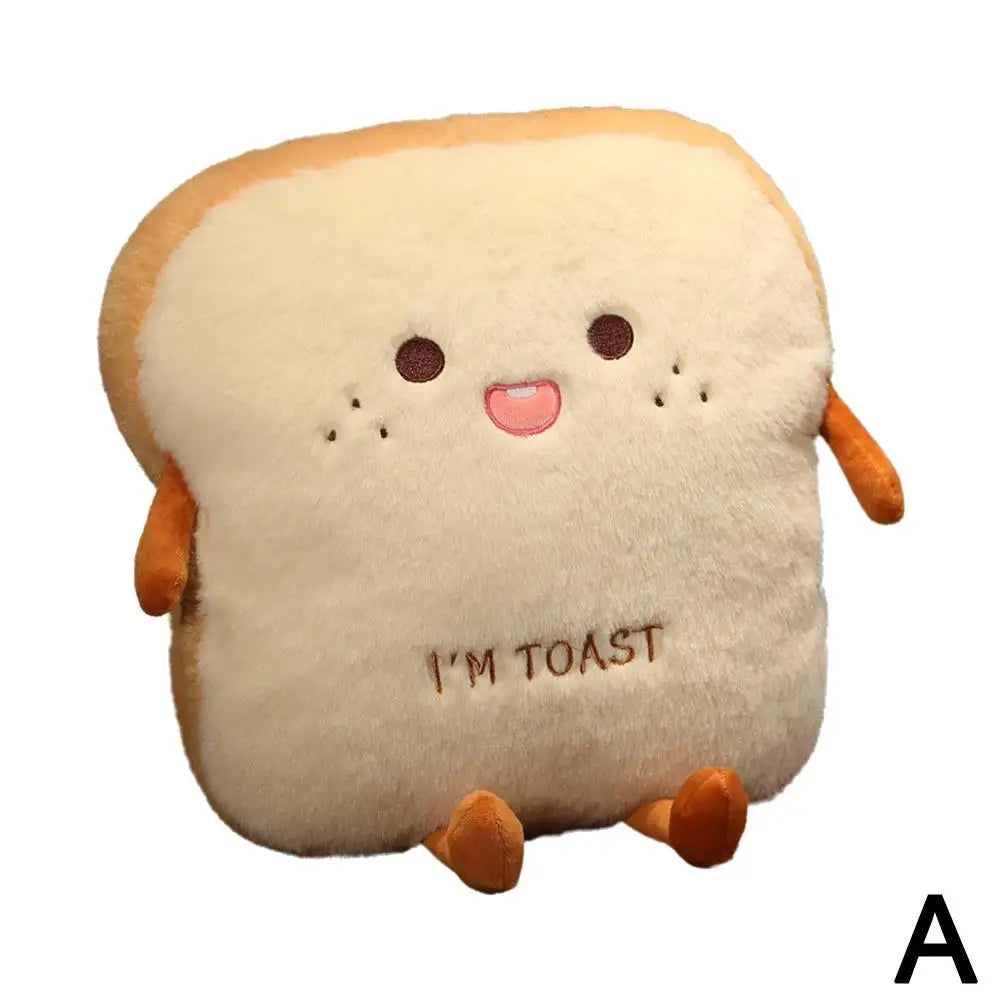 Plush Toast Bread Pillow Cute Simulation Food Hot Dog Soft Doll Hand Warmer Pillow Cushion Home Decor Kids Toys Birthday Gift