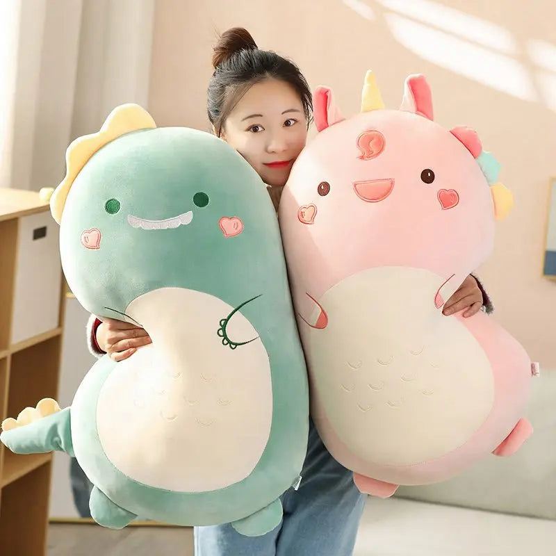 Squish Pillow Plush Toy Animal Kawaii Unicorn Dinosaur Lion Soft Big Pillow Buddy Stuffed Cushion Valentine's Gift For Kids Girl