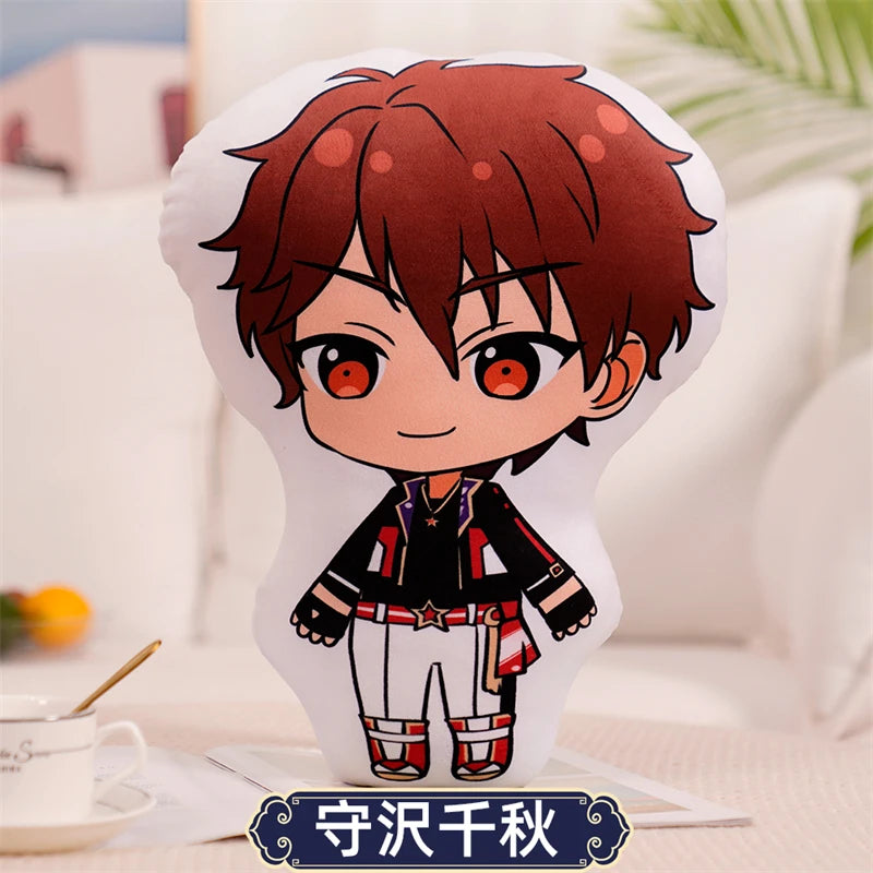 45cm Ensemble Stars Cartoons Anime Plush Toy Eichi Sakuma Rei Throw Pillow Cosplay Sofa Cushion Double-sided Printing Girl Fans