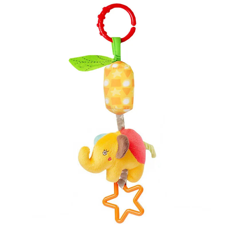 Soft Infant Crib Bed Stroller Mobile Hanging Rattle Baby Educational Toys Brain Developmental Hand Grip Cute Stuffed Animal Toys