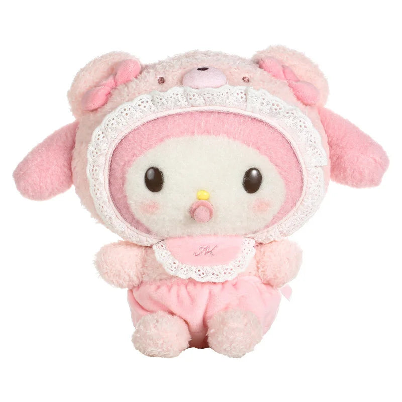 Kawaii Sanrio Hello Kitty My Melody Cinnamoroll 15Cm Plush Doll Pendant Baby Series Keychain Bag Pendant 20Cm Doll Birthday Gift