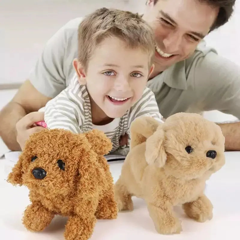 Baby Toy Dogs That Walks and Barks Tail Wagging Plush Interactive Electronic Pets Puppy  Montessori Toys for Girls Toddlers Kids