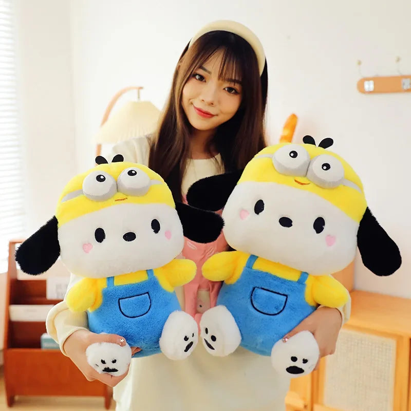 32/42CM Sanrio Plushies Pochacco Stuffed Plush Cross-dressing Doll Cos Bear Pochacoo Cute Toys Decoration Children Birthday Gift