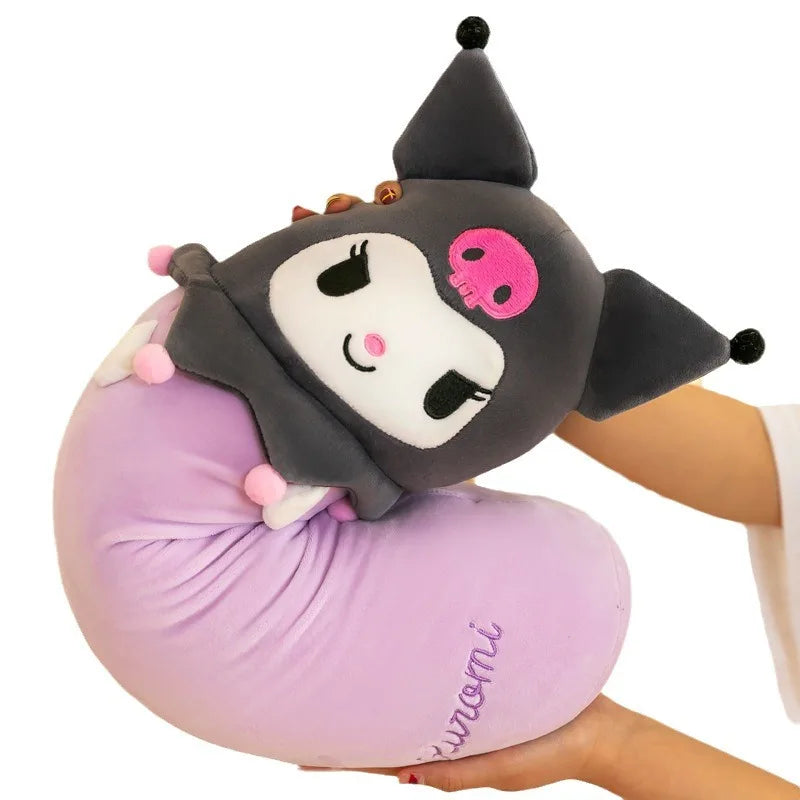 MINISO 60CM Sanrio Plush Kuromi Long Pillow Plush Toys Kawaii Soft Comfortable Cushion Cartoon Kids Girls Sleeping Gifts