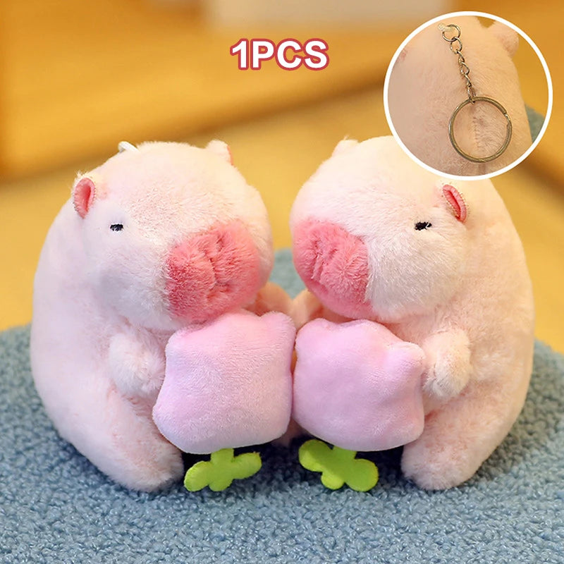 Cute Plush Dr Capibala Doll Pendant Exquisite Capybara Stuffed Toy Fashion Women Bag Pendant Car Hangings Ornament Keyring