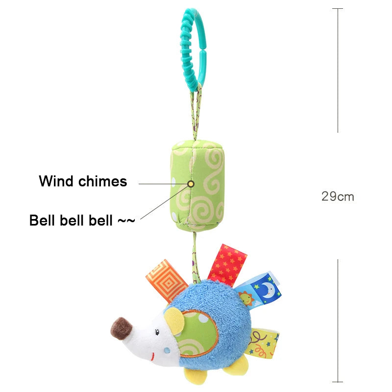 Soft Infant Crib Bed Stroller Mobile Hanging Rattle Baby Educational Toys Brain Developmental Hand Grip Cute Stuffed Animal Toys