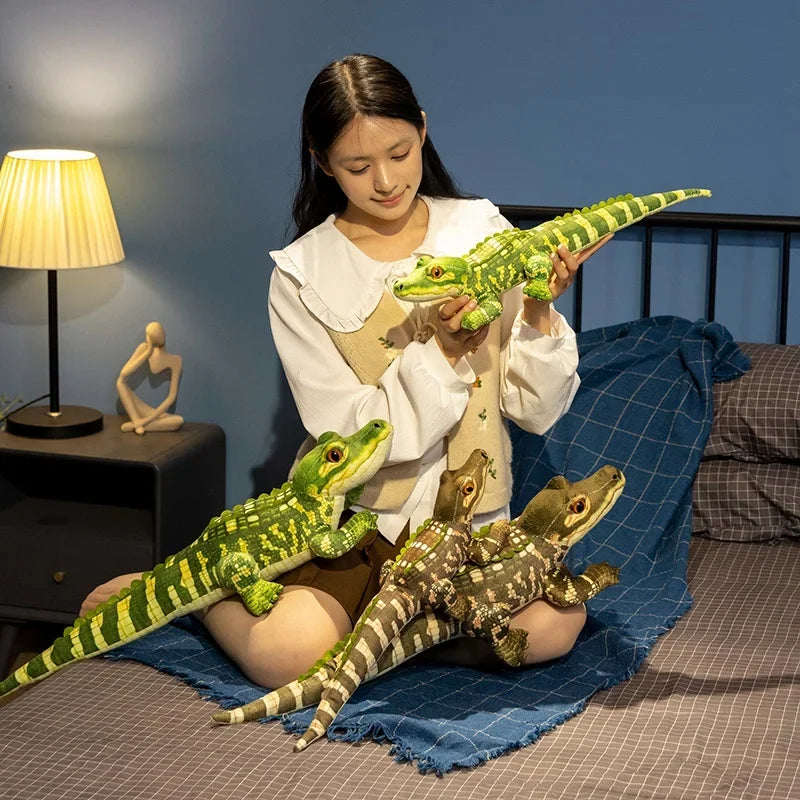 50/70cm Real Life Alligator Plush Toy Simulation Crocodile Dolls Kawaii Animal Pillow for Children =Birthday Christmas Gifts