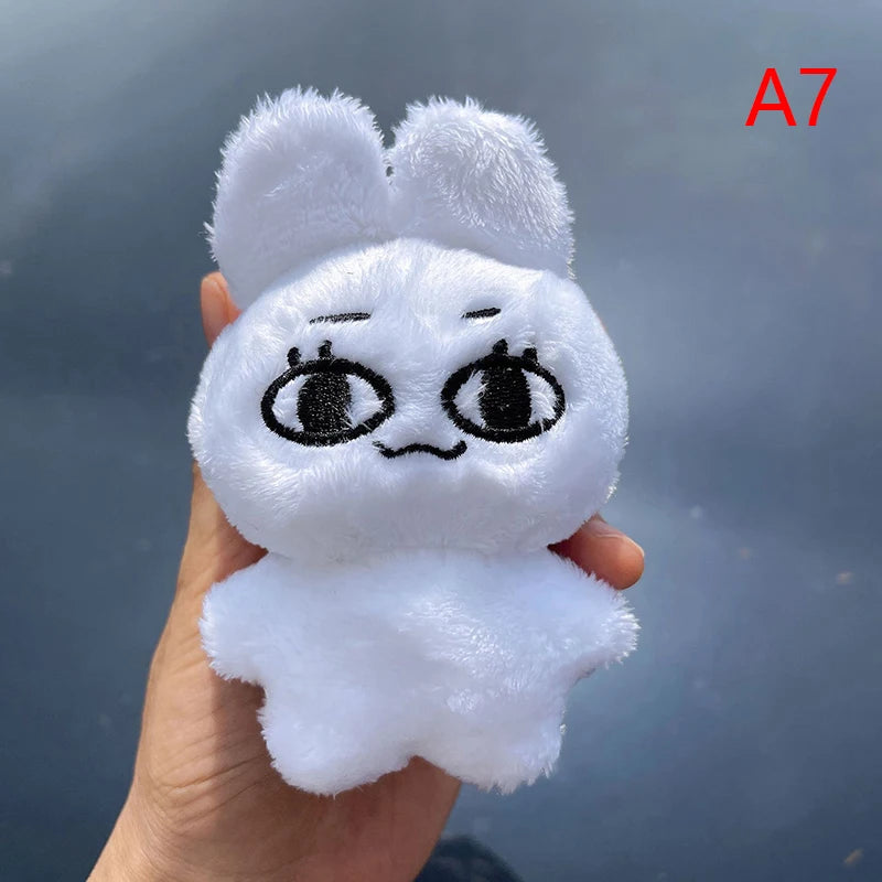 1pc Kpop Cartoon Cheetah Lee Doyoung Mark Same Plush Keyrings Q Styles Mini Gomdo Lee Taeyong Keychains Key Rings Bag Pendants