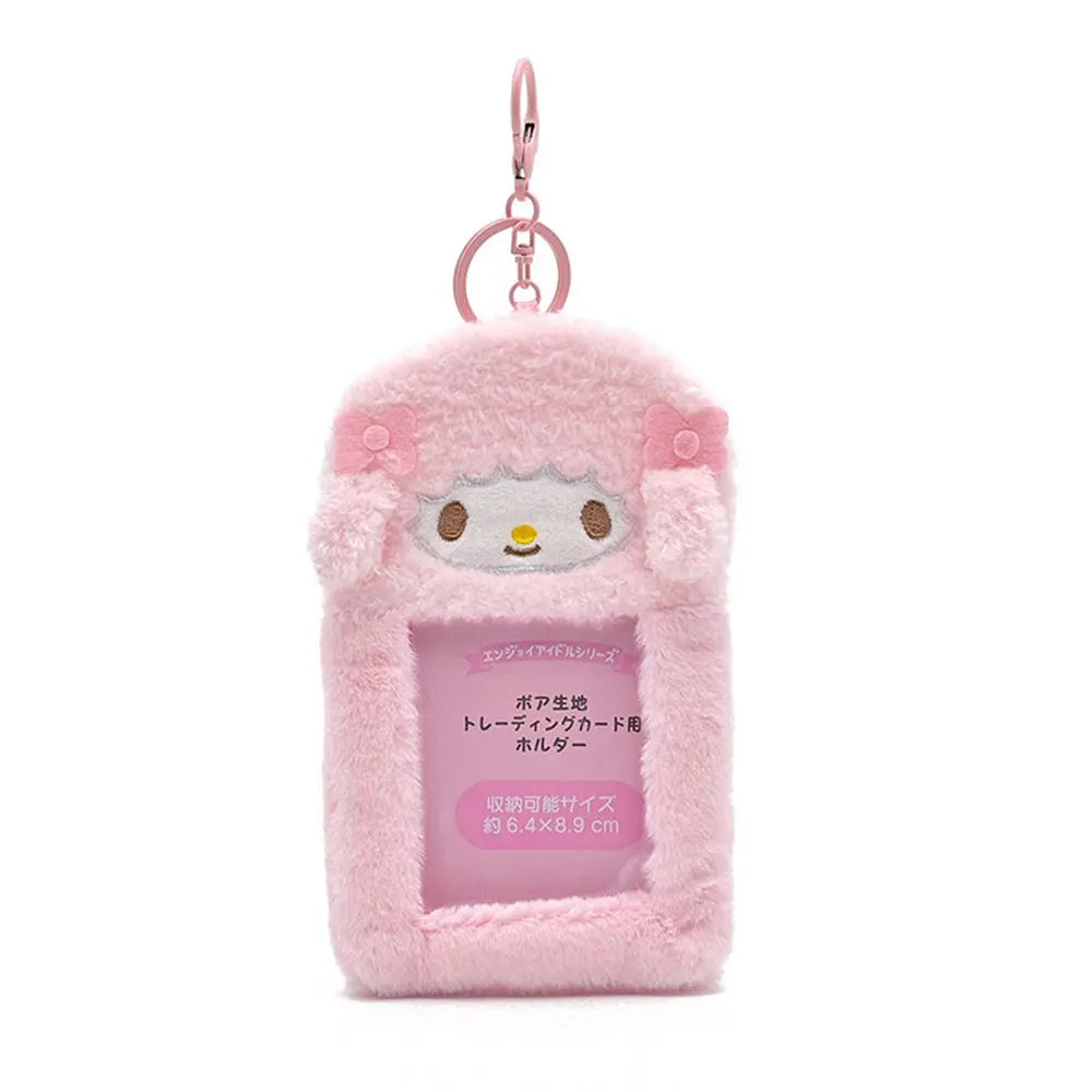 kawaii Sanrio Plush ID Card Set Sanrio Kawaii Hello Kitty Kuromi Idol Photo Keychain Bus Student ID Card Holder Card Cover