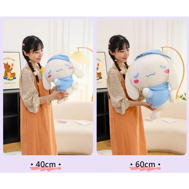 40cm Sanrio Cinnamoroll Plush Doll Melody Kuromi Plushie Toy Cute Anime Sweet Lovely Cartoon Sleep Soft Birthday Gift For Girls