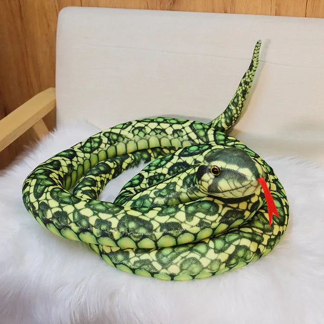 1pc 200cm/300cm Giant Snakes Plush Toy Simulation Long Golden Python Stuffed Snake Plushie Children Boys Gift Home Decoration