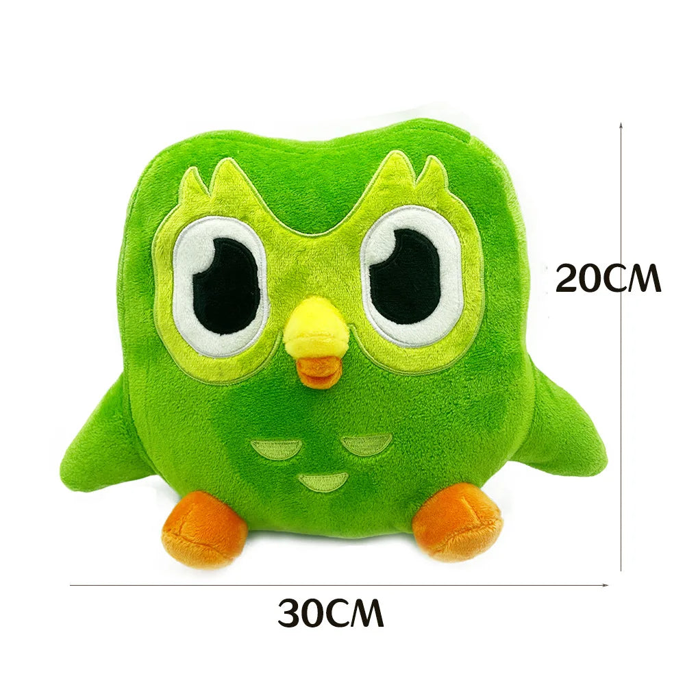 Lovely Green Duo Plushie of Duo The Owl Cartoon Anime Plush Toy Soft Stuffed Animal Plushie Dolls Children Birthday Gift