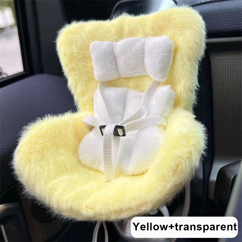 Cute Doll Car Safety Seat Car Air Outlet Decoration for 17cm labubu Car Interior Decoration Ornament