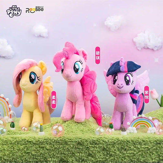 MINISO My Little Pony Plush Toy Anime Twilight Sparkle Fluttershy Pinkie Pie My Little Pony Stuffed Doll Kawaii Toy Kid Gift