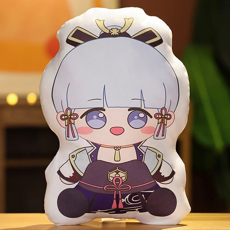 Genshin Impact Plush Toy Soft Cute Scaramouche Kazuha Lumine Yae Miko Throw Pillow Back Cushion Double-sided Printing Plushies