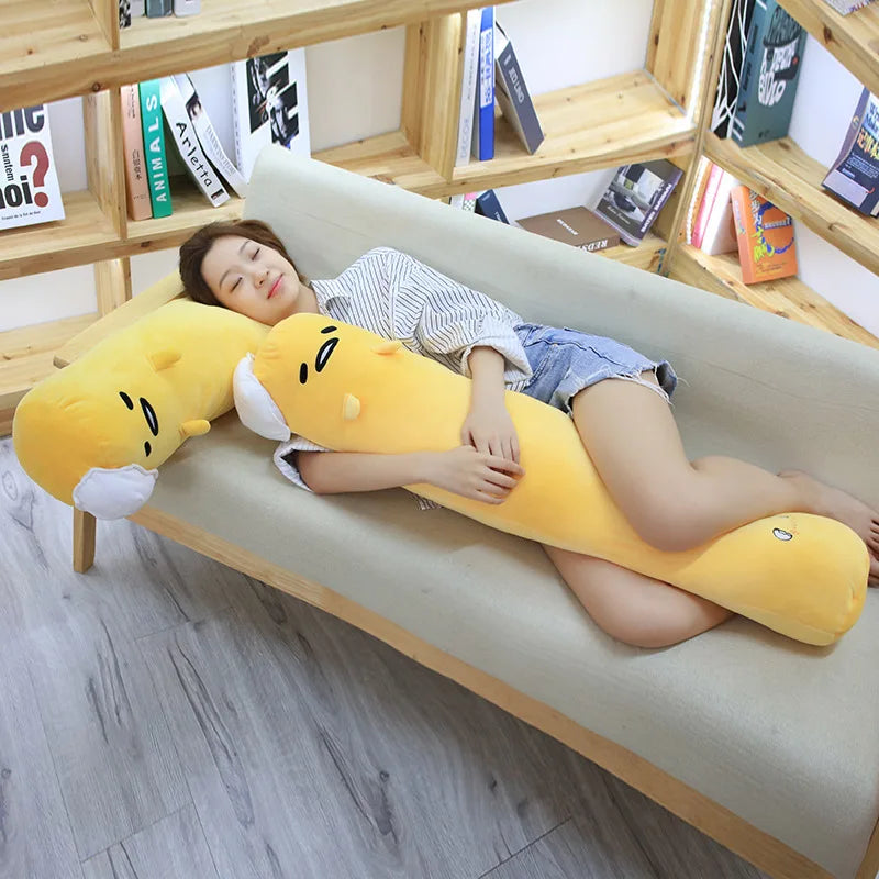 Big Size Gudetama Plush Toy Japanese Style Long Pillow Hug Sleeping Plushies Back Cushion For Sofa Bed Birthday Gifts Washable