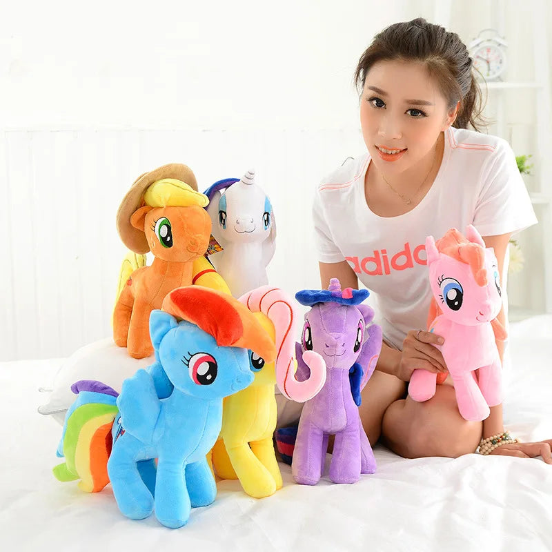 20Cm My Little Pony Plush Toys Anime Twilight Sparkle Fluttershy Pinkie Pie My Little Pony Soft Stuffed Doll Kids Birthday Gifts