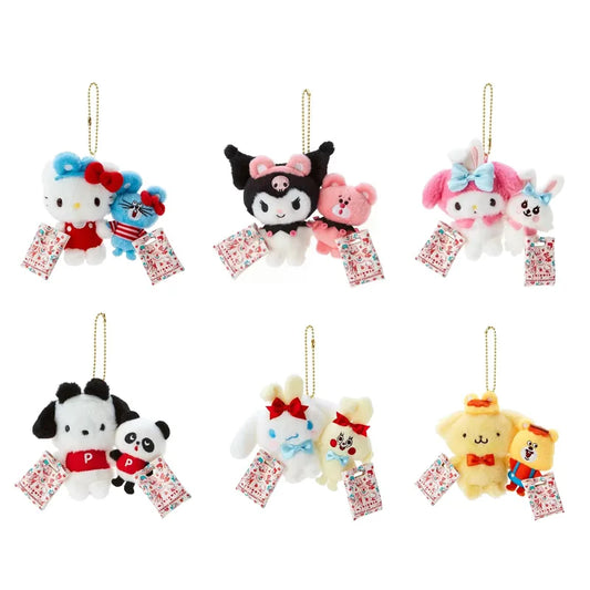 Sanrio Plush Doll Hello Kitty Car Keychain Children and Students Cute School Bag Pendant Couple Holiday Gift Anime Peripheral