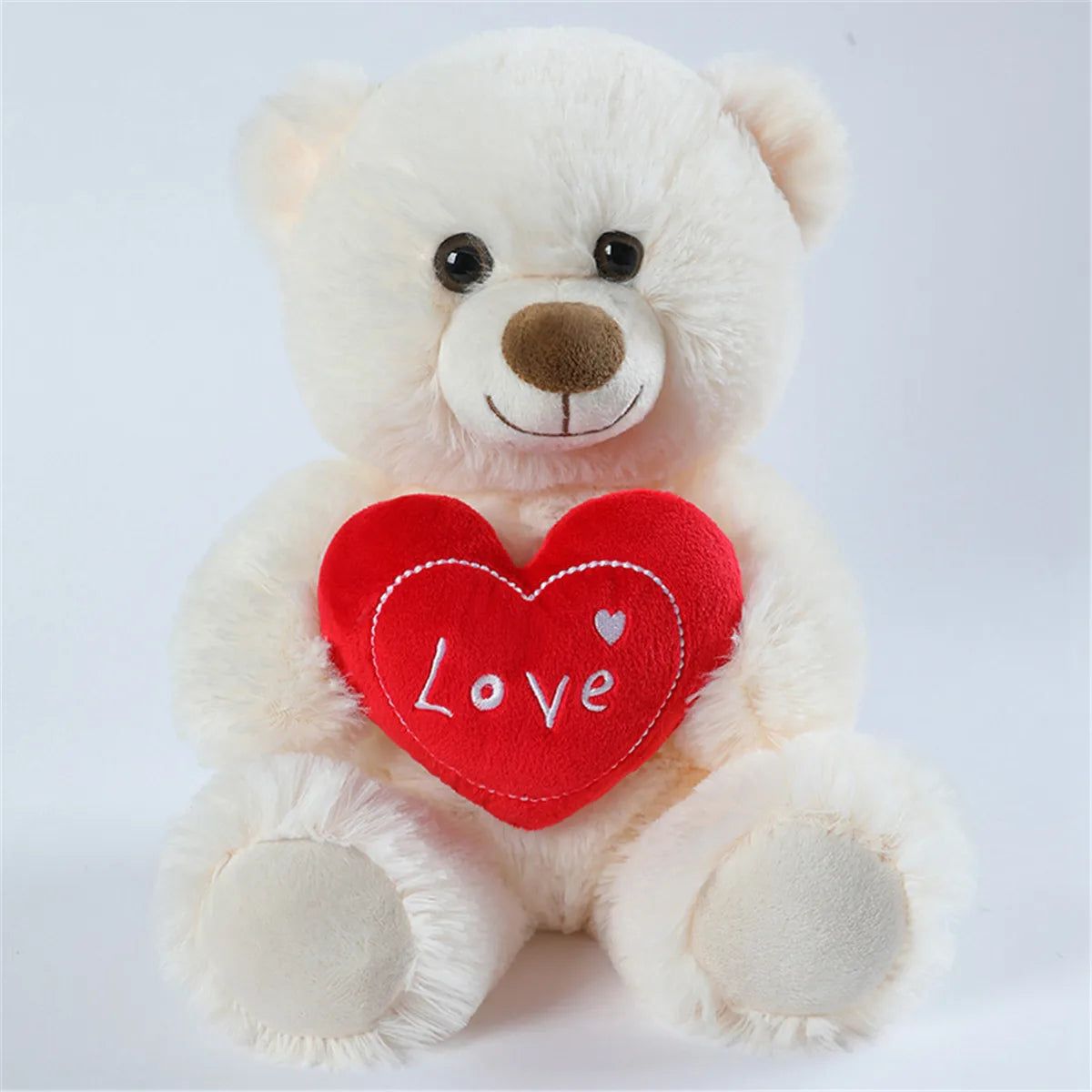 New 25cm Lovely Heart bear Fluffy Bear& Dog Stuffed Bear Soft Cute Animal Plush Toys For Lovers Birthday Gifts Valentine's Day