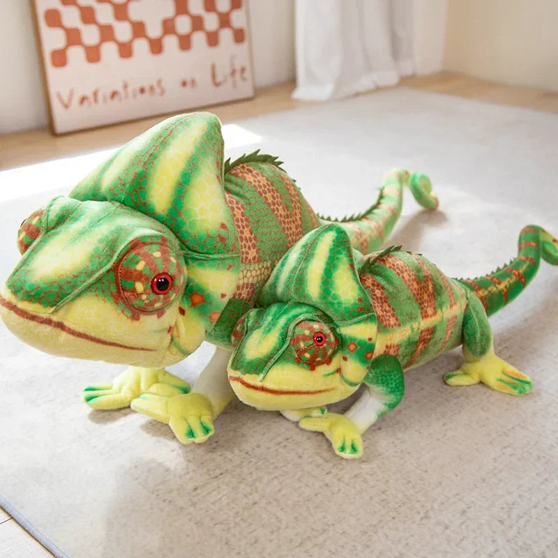 80-110cm Huge Size Real Like Lizard & Chameleon Plush Toys Creative Simulation Animal Reptile Stuffed Pillow Gifts