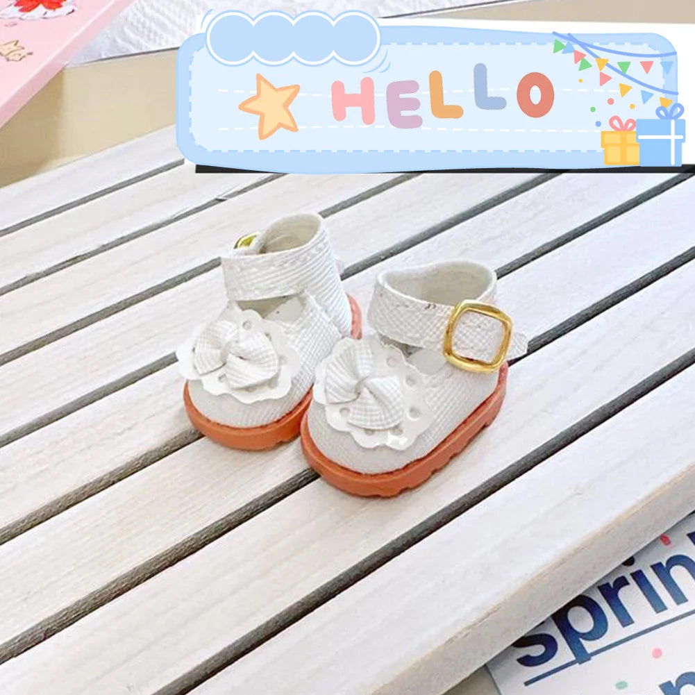 Mini Plush Doll'S Clothes Outfit Accessories For Korea Kpop Exo Labubu Idol Small leather shoes canvas shoes Clothing Gift