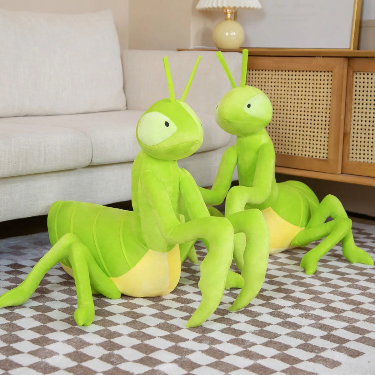 1pc 70cm Lifelike Mantid Plush Toys Real Life Insect Mantis Stuffed Animals Toy Soft Educational Rearhorse Toys For Kids