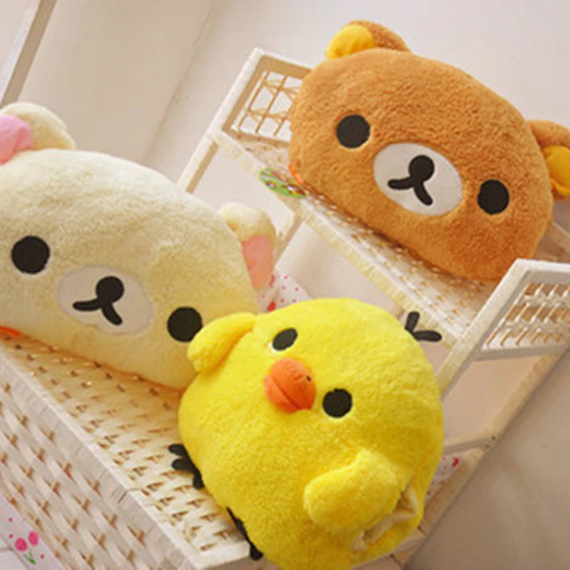 Rilakkuma Plush Pillow Toy Kiiroitori Chick Couple Teddy Bear Stuffed Doll Hand Warmer In Winter Gift