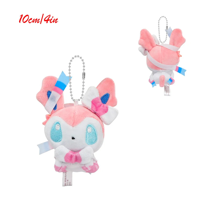 Pokemon Eevee Plush Toys Keychain Sylveon Espeon Jolteon Flareon Anime Glaceon Vaporeon Kawaii Peluche Dolls Pendants Gifts Kids