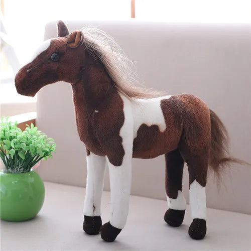 30cm Simulation Horse Plush Toys Cute Stuffed Animal Zebra Doll Soft Realistic Horse Toy Kids Birthday Gift