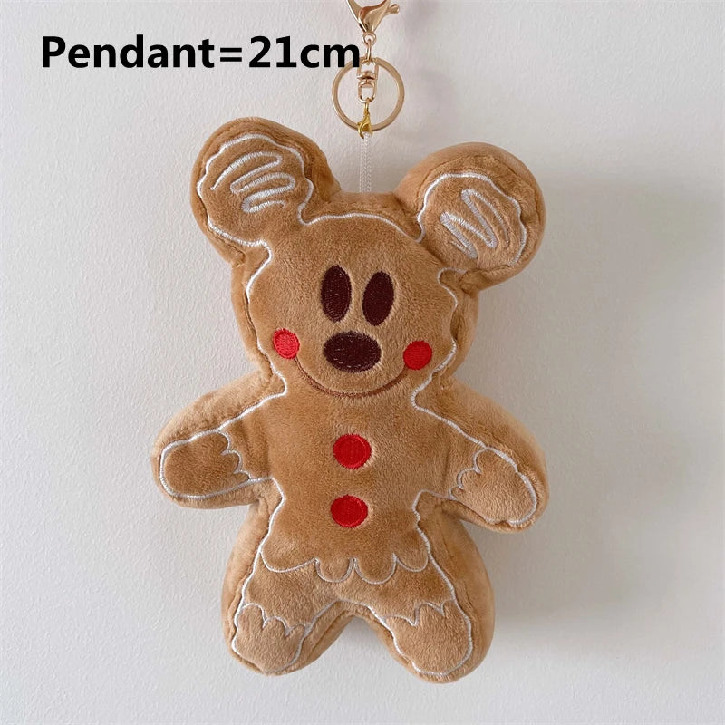 Cute Gingerbread Man Plush Toy Cartoon Soft Anime Biscuits Man Plushies Lovely Appease Doll Pendant Xmas Gifts for Girl