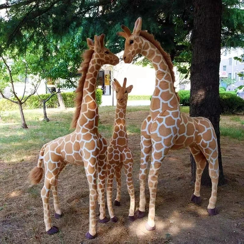 50-120cm Giant Real Life Giraffe Plush Toys High Quality Stuffed Animals Dolls Soft Kids Children Baby Birthday Gift Room Decor