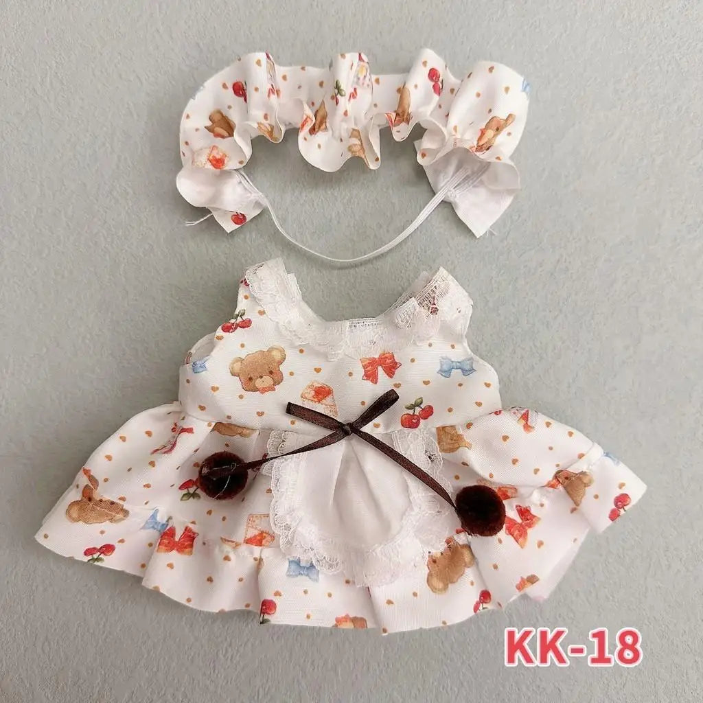 20cm doll change clothes small skirt for Upset duck cotton doll cute and sweet Lolita dress