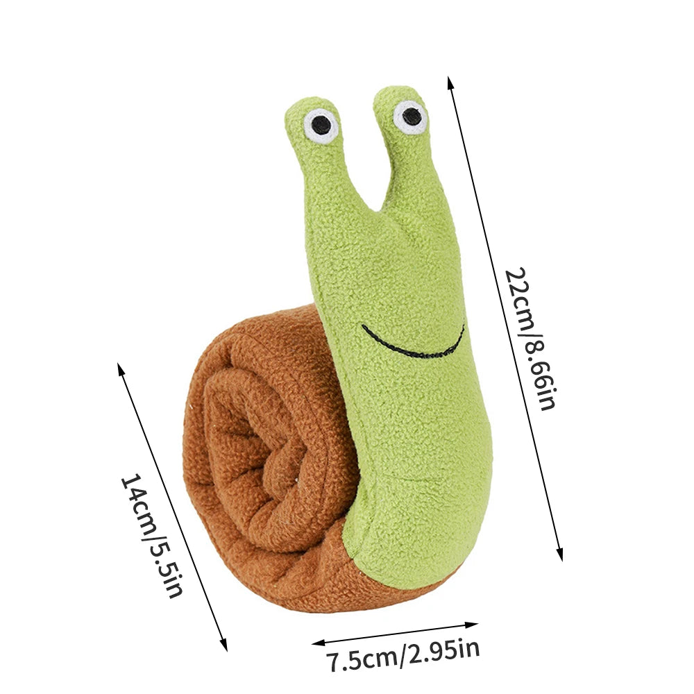 1PC Pet Sound Toy Dog Hide Food Smell Snail Plush Grinding Teeth Education Sound Interactive Toy Pet Supplies