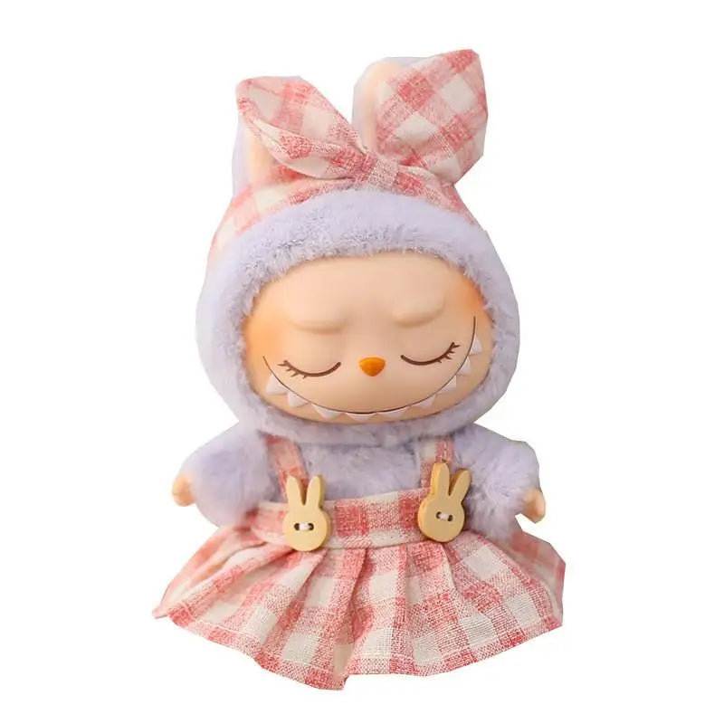 For Labubu clothes plush vinyl face doll pendant Labubu sitting party series Dolls Accessories Cute Decoration Little Clothes